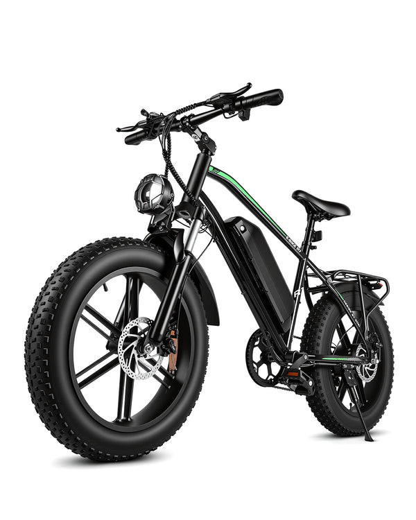 Hipatoo R7 Peak 1000W Electric Bike for Adults, 20X4.0" Fat Tire E bike, 48V/13Ah Battery 25MPH Mountain Bike, 38 Miles Range Electric Bicycle for Cycling, 7-Speed E-bike, Ebike for Adults UL2849