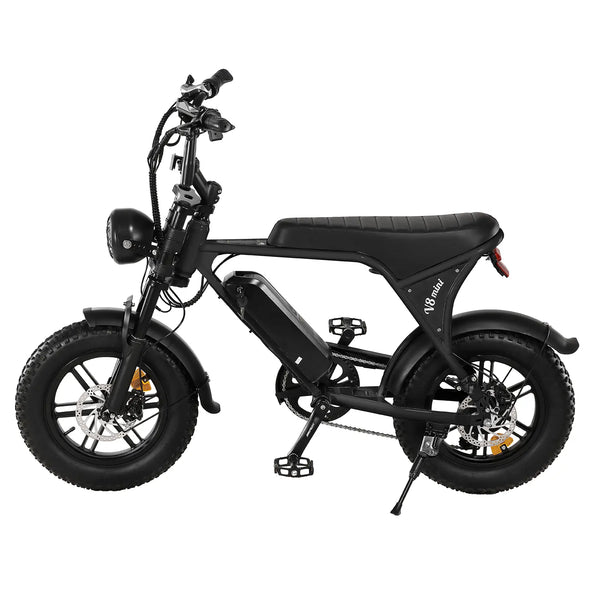 OUXI V8mini Electric Bike for Adults, 16" Fat Tire Ebike with 36V 10.4Ah Battery, 500W Electric Bicycle Up to 20MPH, MINI E-Bike for Riding & Commuting, Moped Style Ebike, Front Suspension, E-bike UL2849