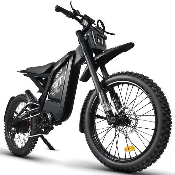 GT2000 Electric Dirt Bike for Adults, 3000W Peak Electric Motorcycle 37MPH 48V 30Ah Battery, 85+Miles Electric Bike, 24" Fat Tire Ebike, Dual Hydraulic Brakes Mountain Bike, Full Suspension, UL2849