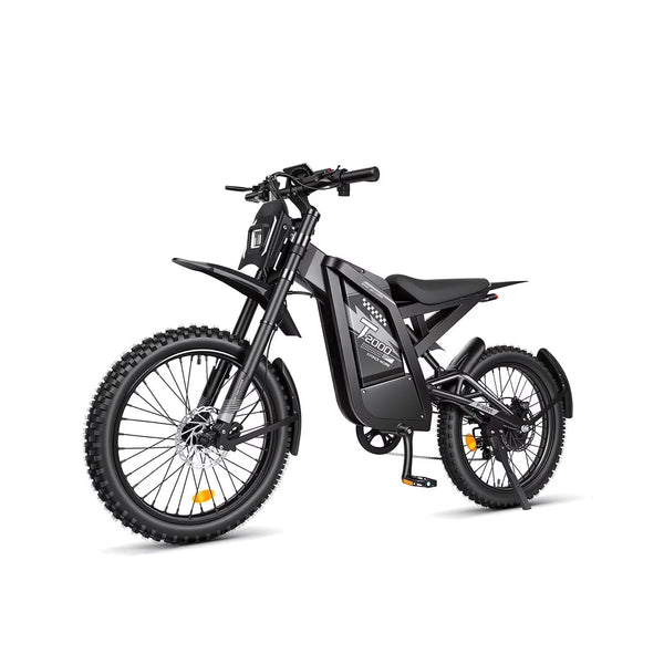 OUXI GT2000 Electric Dirt Bike for Adults, 3000W Peak Electric Motorcycle 37MPH 48V 30Ah Battery, 85+Miles Electric Bike, 24" Fat Tire Ebike, Dual Hydraulic Brakes Mountain Bike, Full Suspension, UL2849