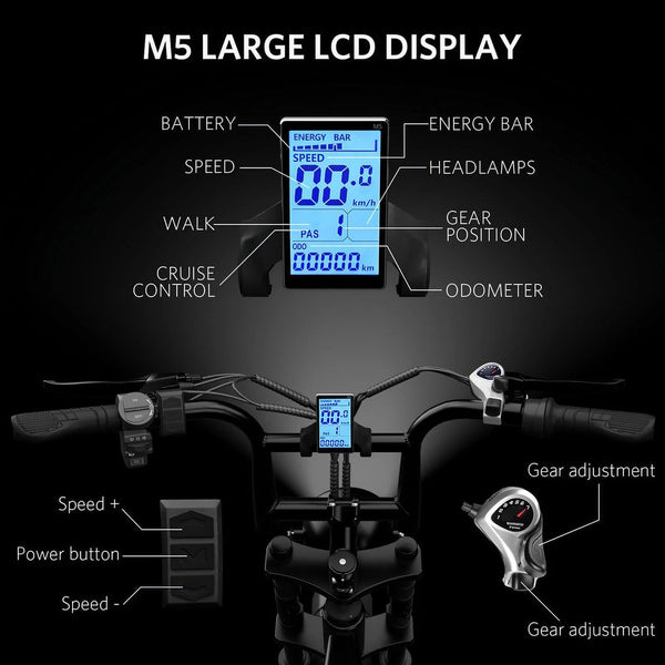 LUIMP Electric Bike for Adults, 20" Electric Mountain Bike 750W 31MPH, 48V 15Ah Battery, UL2849