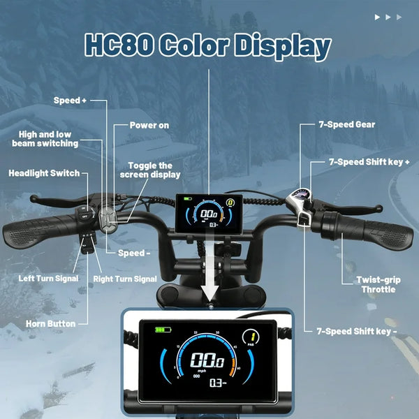 LUIMP  Electric Bike for Adults, 16" Fat Tire Ebike with 36V 10.4Ah Battery, 500W Electric Bicycle Up to 20MPH, MINI E-Bike for Riding & Commuting, Moped Style Ebike, Front Suspension, E-bike UL2849