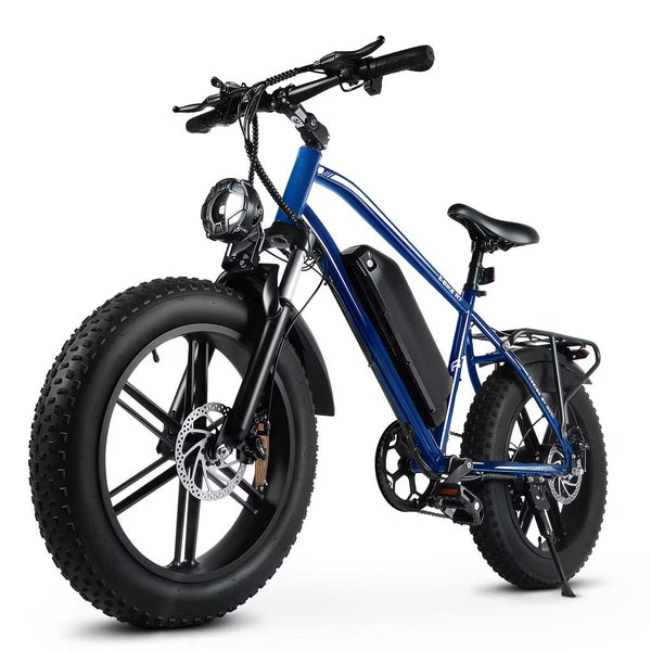OUXI Electric Bike for Adults, Peak 1000W Electric Bicycle, 48V/13Ah Battery, Up to 25MPH, 20'' Fat Tire Ebike, 38 Miles Range Mountain Bike for Cycling, 7 Speed E Bike, E-bike UL2849