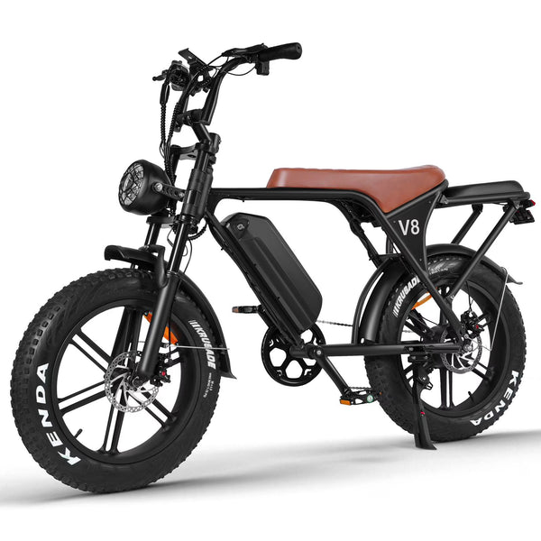 OUXI V8 Electric Bike for Adults, Ebike Moped Style with 1000W Peak Motor 48V 15Ah Battery, 20'' Fat Tire E Bike, Dual Disc Brakes Mountain Bike for Commuting & Off-Road, E-bike UL2849