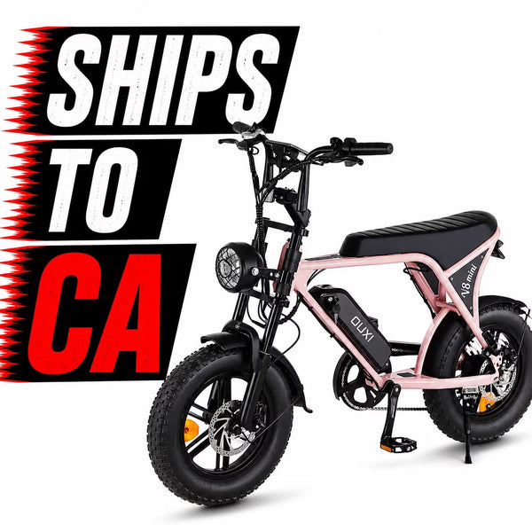 OUXI V8 Mini Electric Bike for Adults, 16" Fat Tire Ebike, 500W Electric Bicycle, 36V 10.4Ah, Pink E Bike UL2849
