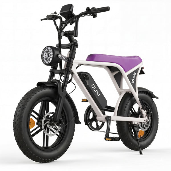 OUXI V8 Mini Electric Bike for Adults, 16" Fat Tire Ebike, 500W 20MPH Electric Bicycle, 36V 10.4Ah, E Bike UL2849
